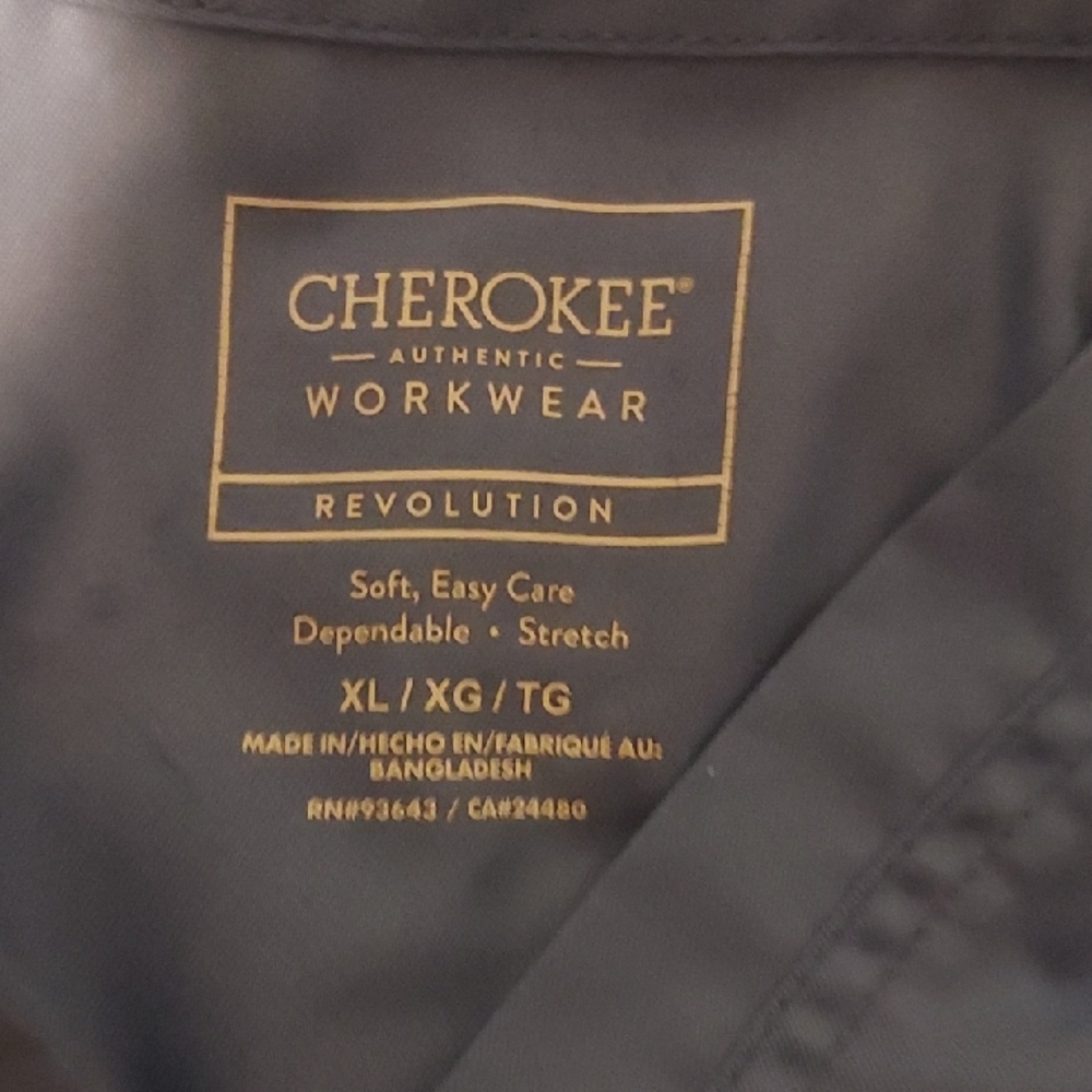 Cherokee Revolution Gray Scrub Top